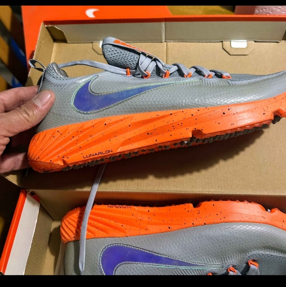 Nike Free 5.0 Flash Men’s Sz 9 Grey Orange Purple Swoosh Sneakers Size 9